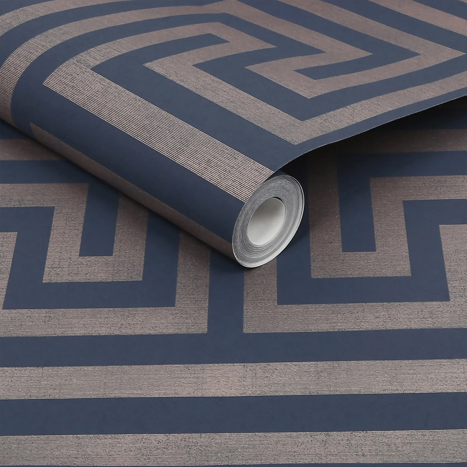 Next Metallic Greek Key Navy Wallpaper 4 Next Metallic Greek Key Navy Wallpaper - Image 2