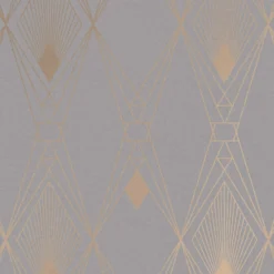 Next Deco Geometric Grey Wallpaper -Paint And Wallpaper Shop 13827410 1424969275445041