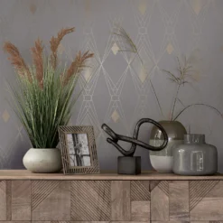 Next Deco Geometric Grey Wallpaper -Paint And Wallpaper Shop 13827410 7864969275556041