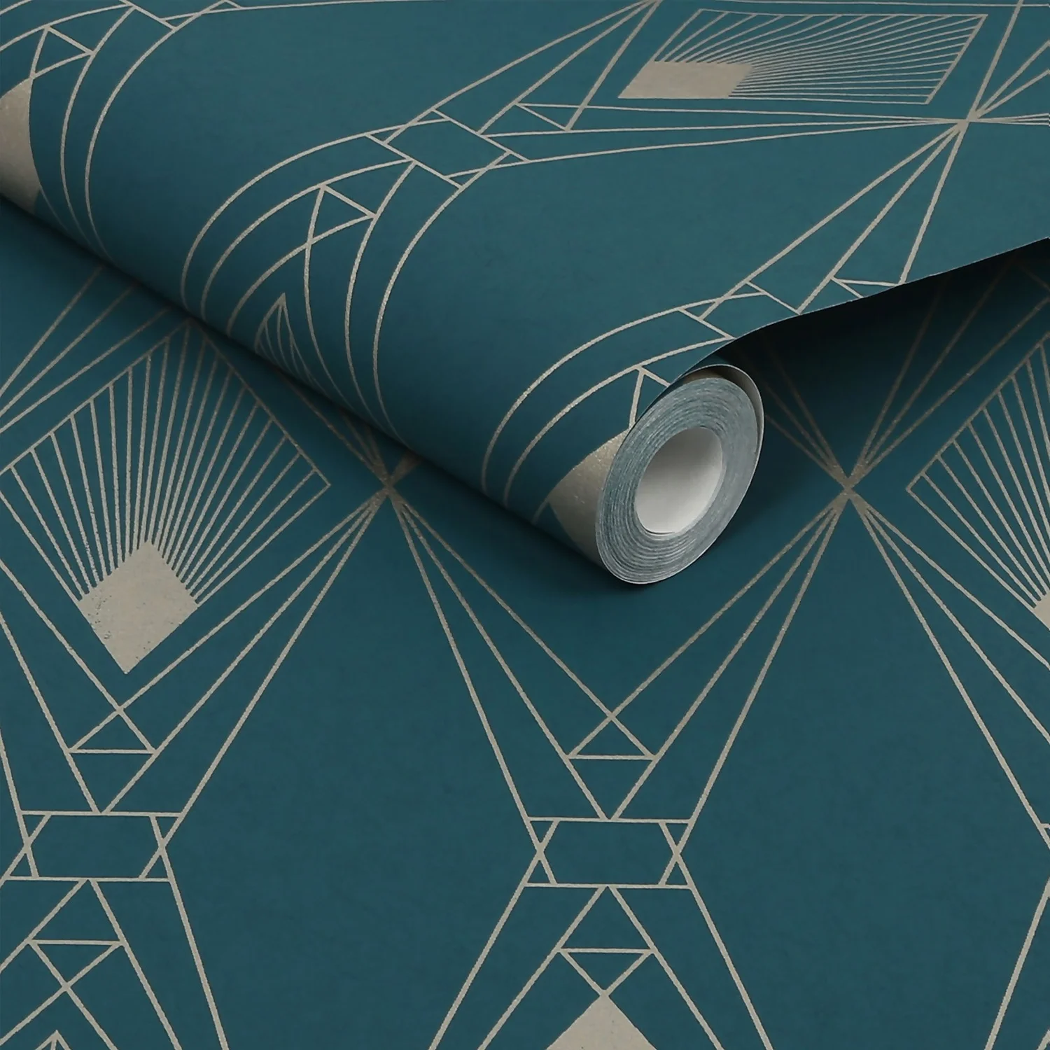 Next Deco Geometric Teal Wallpaper 4 Next Deco Geometric Teal Wallpaper - Image 2
