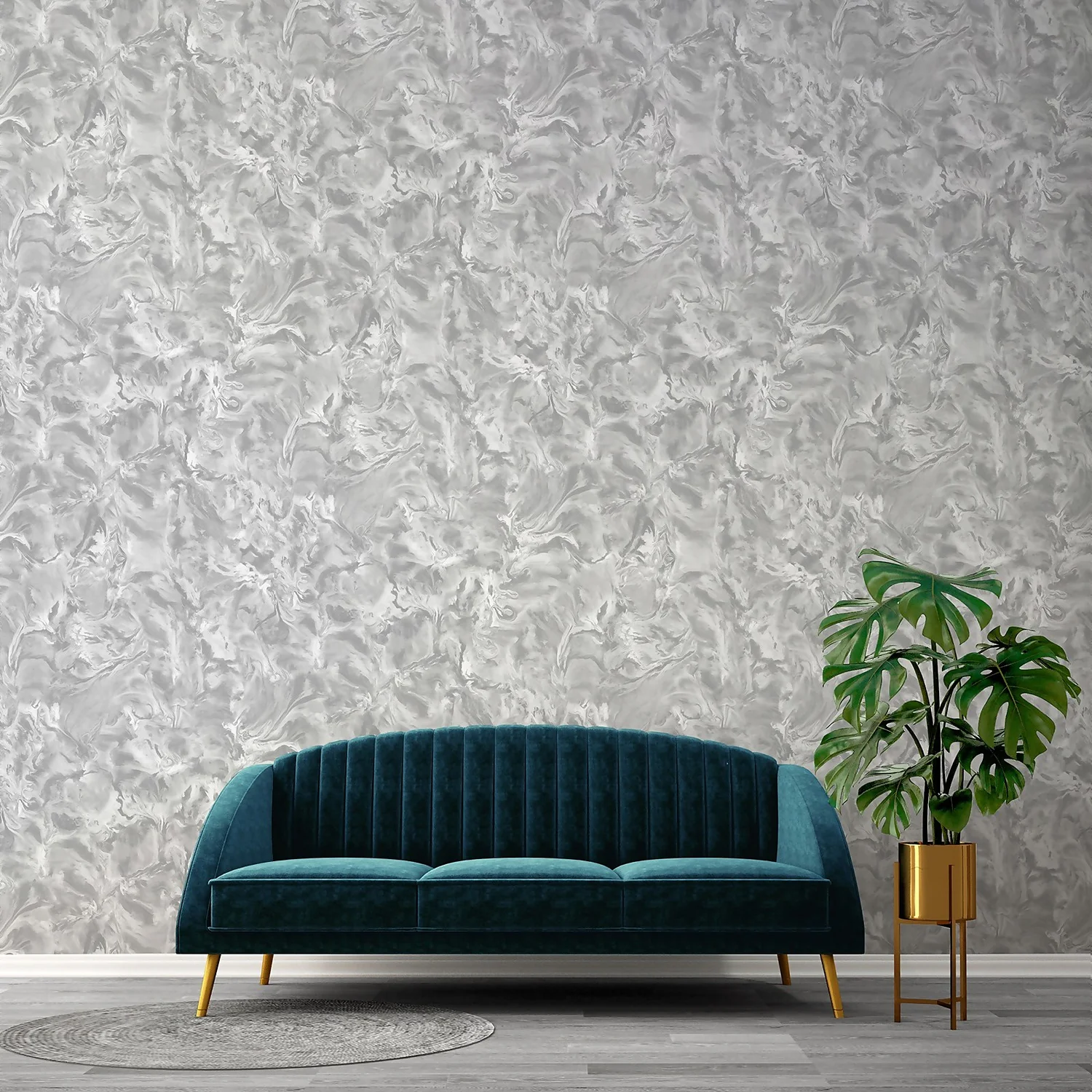 Belgravia Décor Lusso Gliltter Marble Textured Silver Wallpaper A4 Size Sample 4 Belgravia Décor Lusso Gliltter Marble Textured Silver Wallpaper A4 Size Sample - Image 2