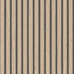 Belgravia Décor Wood Slat Textured Light Oak Wallpaper A4 Size Sample -Paint And Wallpaper Shop 13909609 1464983476021595