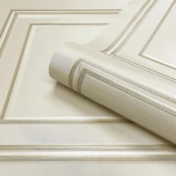 Belgravia Décor Amara Panel Textured Cream Wallpaper A4 Size Sample