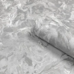 Belgravia Décor Lusso Gliltter Marble Textured Silver Wallpaper