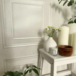 Belgravia Décor Amara Panel Cream Textured Wallpaper A4 Size Sample -Paint And Wallpaper Shop 13909709 1464983482443650