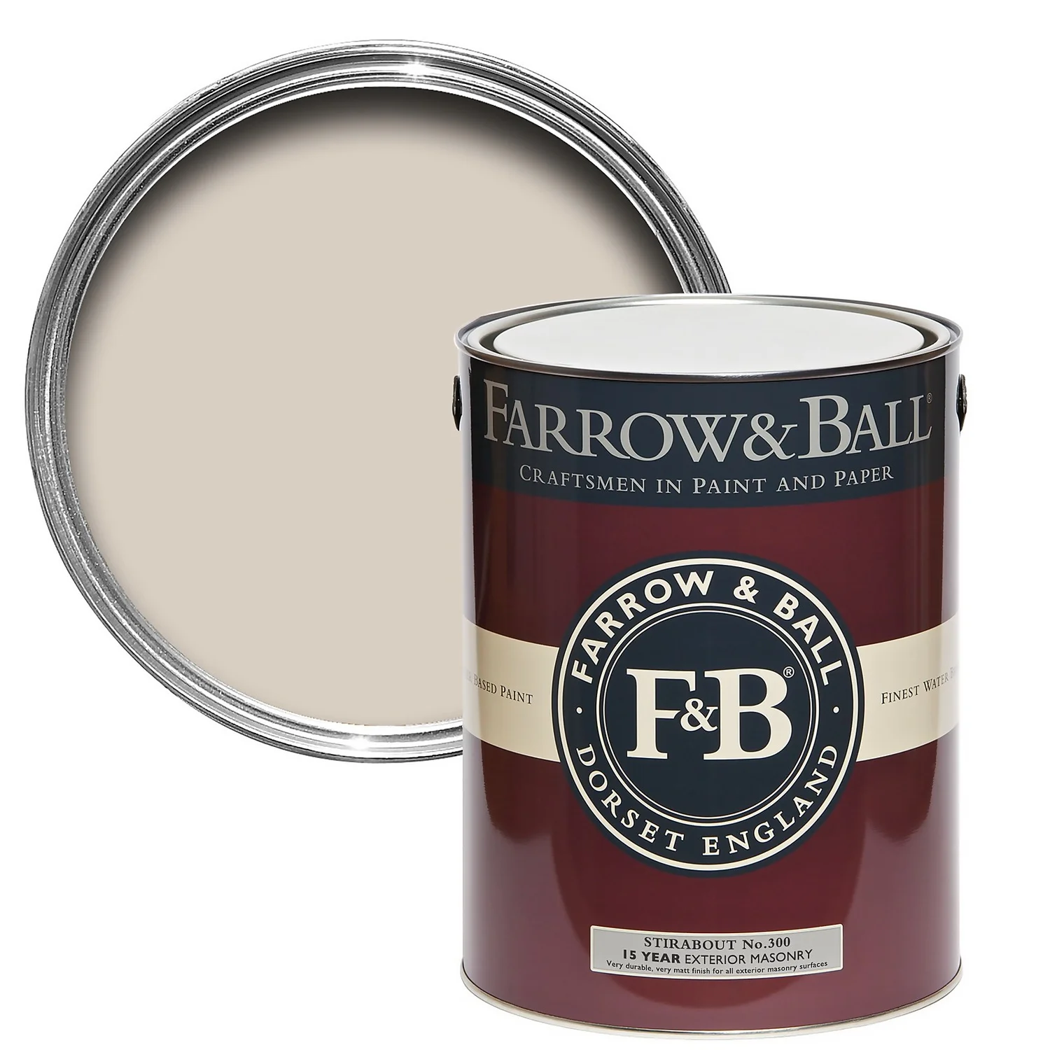 Farrow & Ball Exterior Masonry Paint No.300 Stirabout - 5L 3 Farrow & Ball Exterior Masonry Paint No.300 Stirabout - 5L