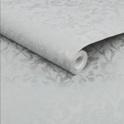 Next Majestic Damask Grey Wallpaper -Paint And Wallpaper Shop 13956009 2144998026005917