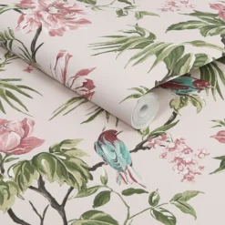 Next Birds & Blooms Mauve Wallpaper -Paint And Wallpaper Shop 13956051 6214998025955799