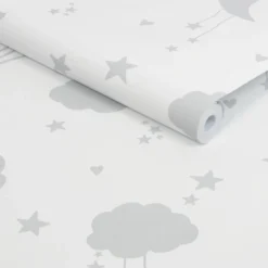 Next Moon & Stars Grey Wallpaper -Paint And Wallpaper Shop 13956083 1434998026217777