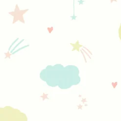 Next Moon & Stars Pastel Wallpaper -Paint And Wallpaper Shop 13956085 1324998026315445