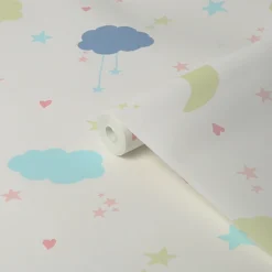 Next Moon & Stars Pastel Wallpaper -Paint And Wallpaper Shop 13956085 2064998026269296