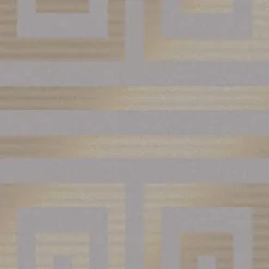 Next Metallic Greek Key Grey Wallpaper -Paint And Wallpaper Shop 13960889 9344998026689074