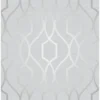 Fresco Apex Trellis Wallpaper Stone Silver Wallpaper -Paint And Wallpaper Shop 13978199 7204991584361907