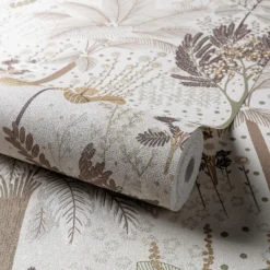 Grandeco Louan Natural Textured Metallic Wallpaper -Paint And Wallpaper Shop 13980239 9754998777610191