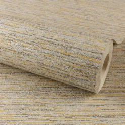 Grandeco Striped Weave Yellow Raised Textured Metallic Wallpaper -Paint And Wallpaper Shop 13980240 6024998777598269
