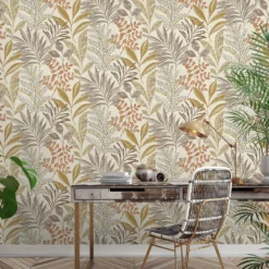 Grandeco Kara Taupe Textured Matt Wallpaper -Paint And Wallpaper Shop 13980247 7434998778039950
