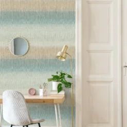 Grandeco Malibu Aqua Textured Matt Wallpaper -Paint And Wallpaper Shop 13987117 1004998777829470
