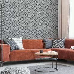 Superfresco Colours Aztec Geo Mono Wallpaper -Paint And Wallpaper Shop 13991826 2745003726891121