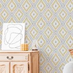 Superfresco Colours Aztec Geo Grey And Ochre Wallpaper -Paint And Wallpaper Shop 13991827 4925003725871247