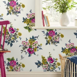 Joules Floral Crème Wallpaper -Paint And Wallpaper Shop 13991835 4295003725121289