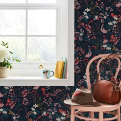 Joules Fields Edge Floral French Navy Wallpaper 8 Joules Fields Edge Floral French Navy Wallpaper -Paint And Wallpaper Shop 13991844 4645003723634054