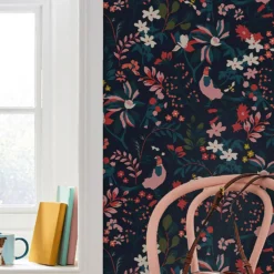 Joules Fields Edge Floral French Navy Wallpaper 11 Joules Fields Edge Floral French Navy Wallpaper -Paint And Wallpaper Shop 13991844 9735003723924511