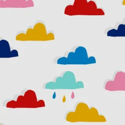 Joules Kids Whatever The Weather White And Rainbow Wallpaper -Paint And Wallpaper Shop 13991846 1325003726006322