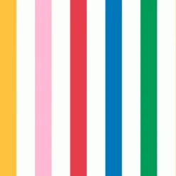 Joules Kids Country Critters Chunky Stripe White And Rainbow Wallpaper