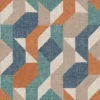 Superfresco Easy Woven Abstract Blue And Orange Wallpaper -Paint And Wallpaper Shop 13991902 1325003726758584