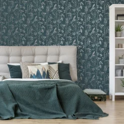 Superfresco Colours Hedgerow Teal Wallpaper -Paint And Wallpaper Shop 13991911 1205003726499390