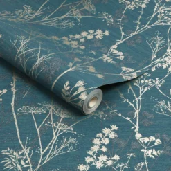 Superfresco Colours Hedgerow Teal Wallpaper -Paint And Wallpaper Shop 13991911 9475003726414031