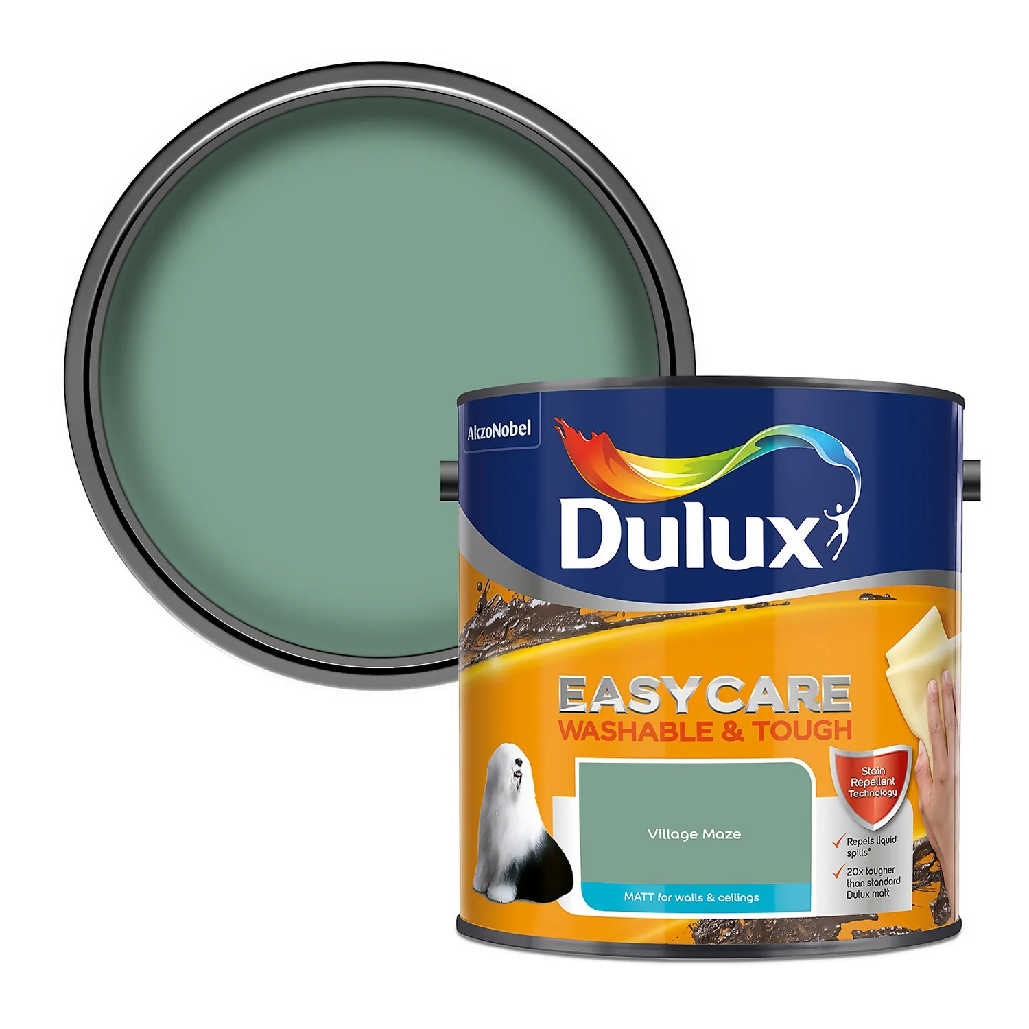Dulux Easycare Washable & Tough Matt Emulsion Paint Village Maze - 2.5L 3 Dulux Easycare Washable & Tough Matt Emulsion Paint Village Maze - 2.5L