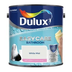 Dulux Easycare Bathroom Soft Sheen Paint White Mist - 2.5L -Paint And Wallpaper Shop 14235061 1395036371523409