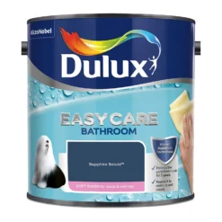 Dulux Easycare Bathroom Soft Sheen Paint Sapphire Salute - 2.5L -Paint And Wallpaper Shop 14235064 1395036387685255