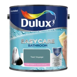 Dulux Easycare Bathroom Soft Sheen Paint Teal Voyage - 2.5L -Paint And Wallpaper Shop 14235065 1055036374693545