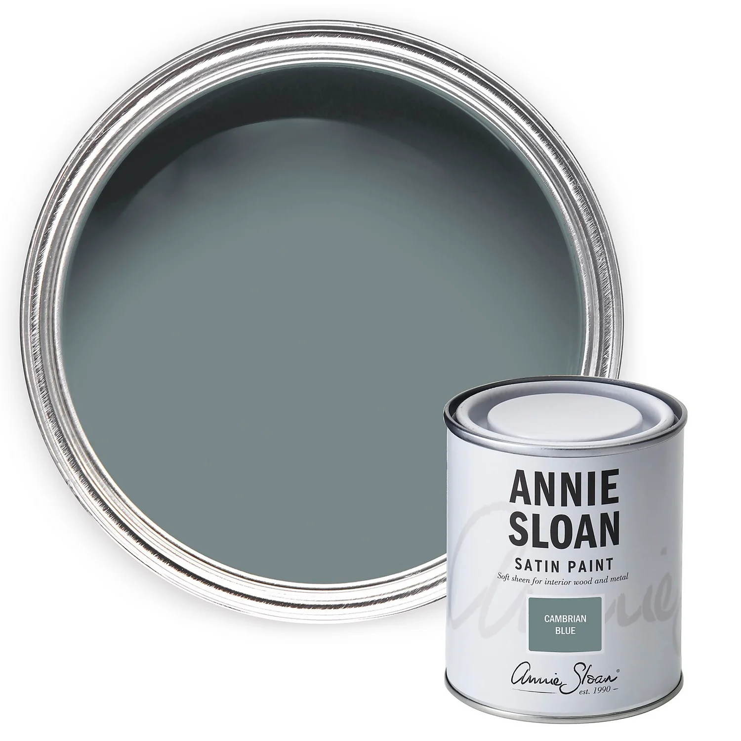 Annie Sloan Satin Paint Cambrian Blue - 750ml 3 Annie Sloan Satin Paint Cambrian Blue - 750ml