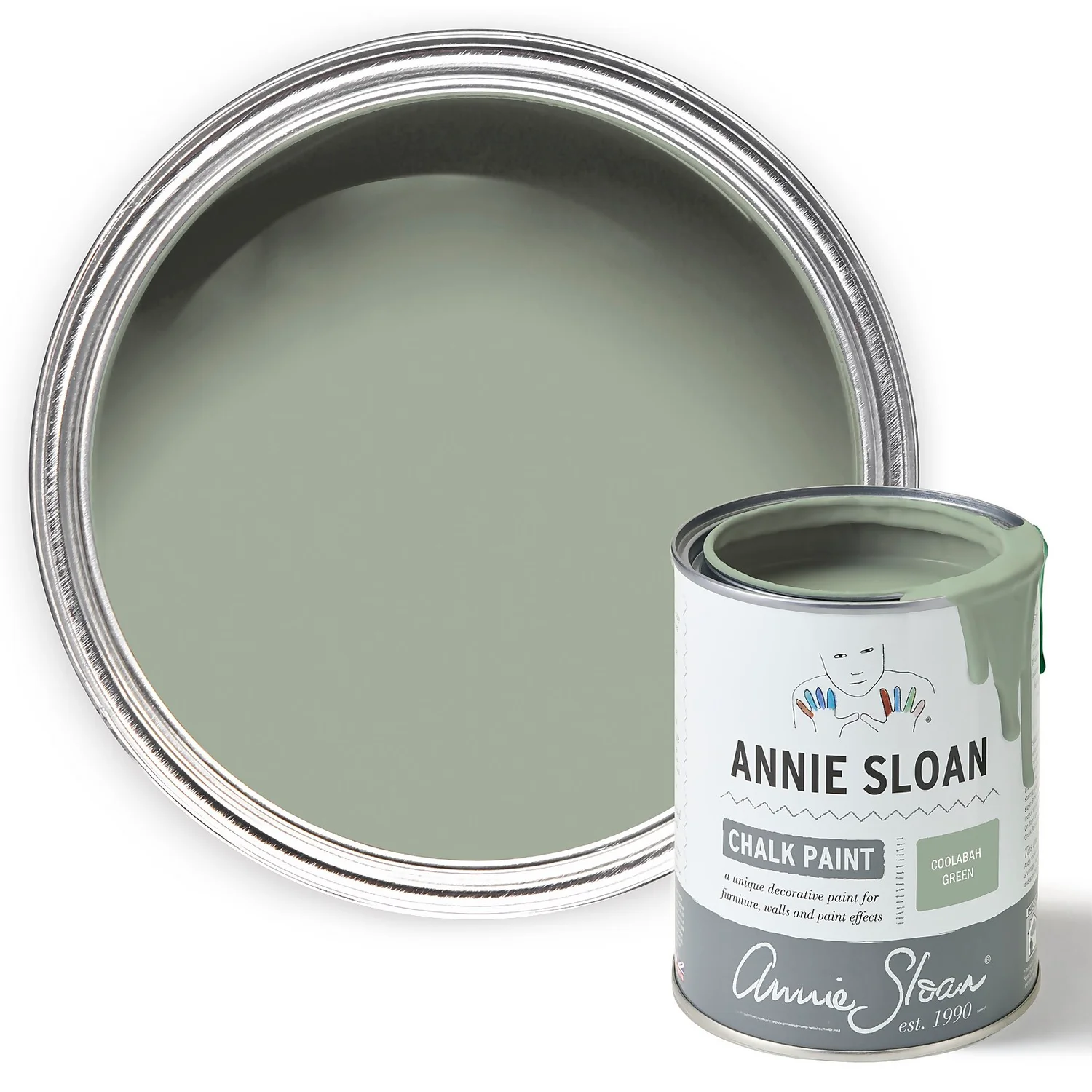 Annie Sloan Chalk Paint Coolabah Green - 1L 3 Annie Sloan Chalk Paint Coolabah Green - 1L
