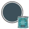 Rust-Oleum Matt Furniture Paint Evening Blue - 125ml -Paint And Wallpaper Shop 14606506 1155053512011481
